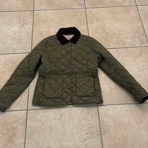 Barbour Olive Quilted Puffer Jacket